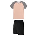 thumbnail image 1 of FAOWME Boys Girls Sports Speed Drying Short Sleeve Compression Shirts And Pant 2 Pcs Set Orange 3-4 Years, 1 of 3