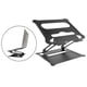 thumbnail image 2 of Escritorio Soportes para portátiles Elevadores para portátiles Soportes para ordenadores Aluminio Ajustable Plegable Negro jinwen soporte para laptop, 2 of 7