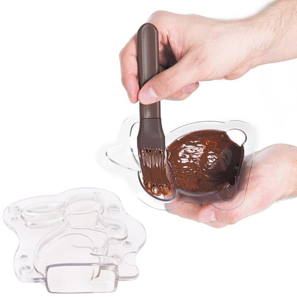 Molde de conejito de Pascua 3D, herramientas para hornear gelatina, pastel de Chocolate, caramelo, molde DIY antiadherente para decoración de Pascua