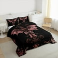 thumbnail image 3 of Manfei Gothic Hippie Bat Full Size Comforter Sets, Western Tribal Damask Bedding Comforter Set, Boho Mandala Flower Reversible Bedding Sets, Super Cozy Room Decor, 3-Piece, 3 of 8