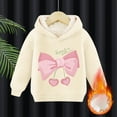thumbnail image 2 of TFEOQRY Children Girls Hooded Sweatshirts Fashion Casual Long Sleeve Composite Velvet Tops Hoodie Lamb Wool And Thickening pullover Tops, 2 of 7