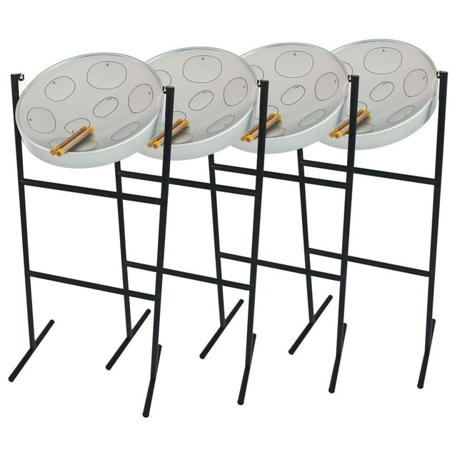 Panyard Tambour en Acier, Gris Argenté (JJ1058-GY-4PK)