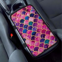 WIRESTER 12.5 x 7 (32cm*18 cm) Automotive Neoprene Car Armrest Pad Cover For Most Vehicle, SUV, Truck, Car - Pink Mermaid Scales