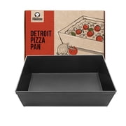 Chef Pomodoro Detroit Style Pizza Pan, 10 x 8-inch, Hard Anodized Aluminum, Pre-Seasoned Bakeware