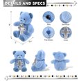 thumbnail image 3 of DolliBu Baby Blue Bear Stuffed Animal with Silver Cross Plush - Religious Baby Baptism Gift for Boys and Girls, Cute Baby Dedication Christening Gifts Plush Prayer Toy Healing Teddy Bear - 8 Inches, 3 of 6
