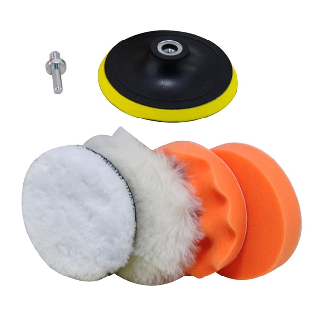 6 almohadillas de pulido para coche, lavables y reutilizables. Tornillo M10 de 10 cm de diámetro