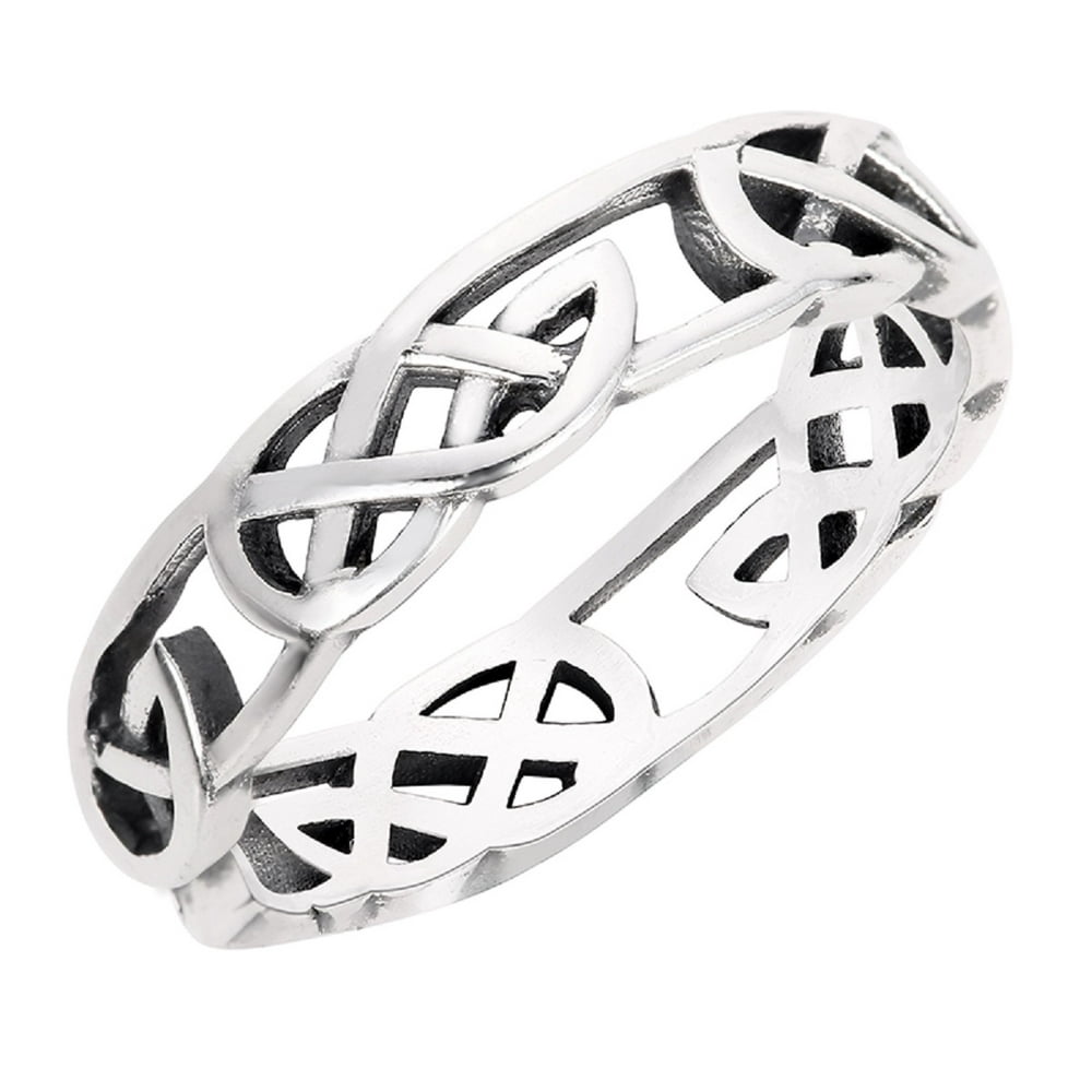 All in Stock - Celtic Wicca Pagan Eternity Ring Sterling Silver Size 13 ...