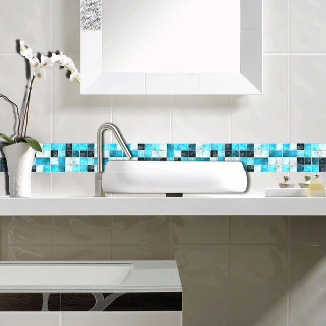 19 piezas PVC mosaico azulejo pared pegatina azulejos calcomanías pegatina cocina decoración