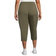 thumbnail image 3 of Athletic Works Women's Plus Size Athleisure Core Knit Capri Pants, Sizes 1X-4X, 3 of 5