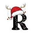 thumbnail image 4 of HJYCHN Matching Pajama Sets Family Christmas Pajamas Christmas Family Pajamas Matching Sets Santa Hat Antler Letter Print Plaid Pants Long Sleeve, 4 of 8