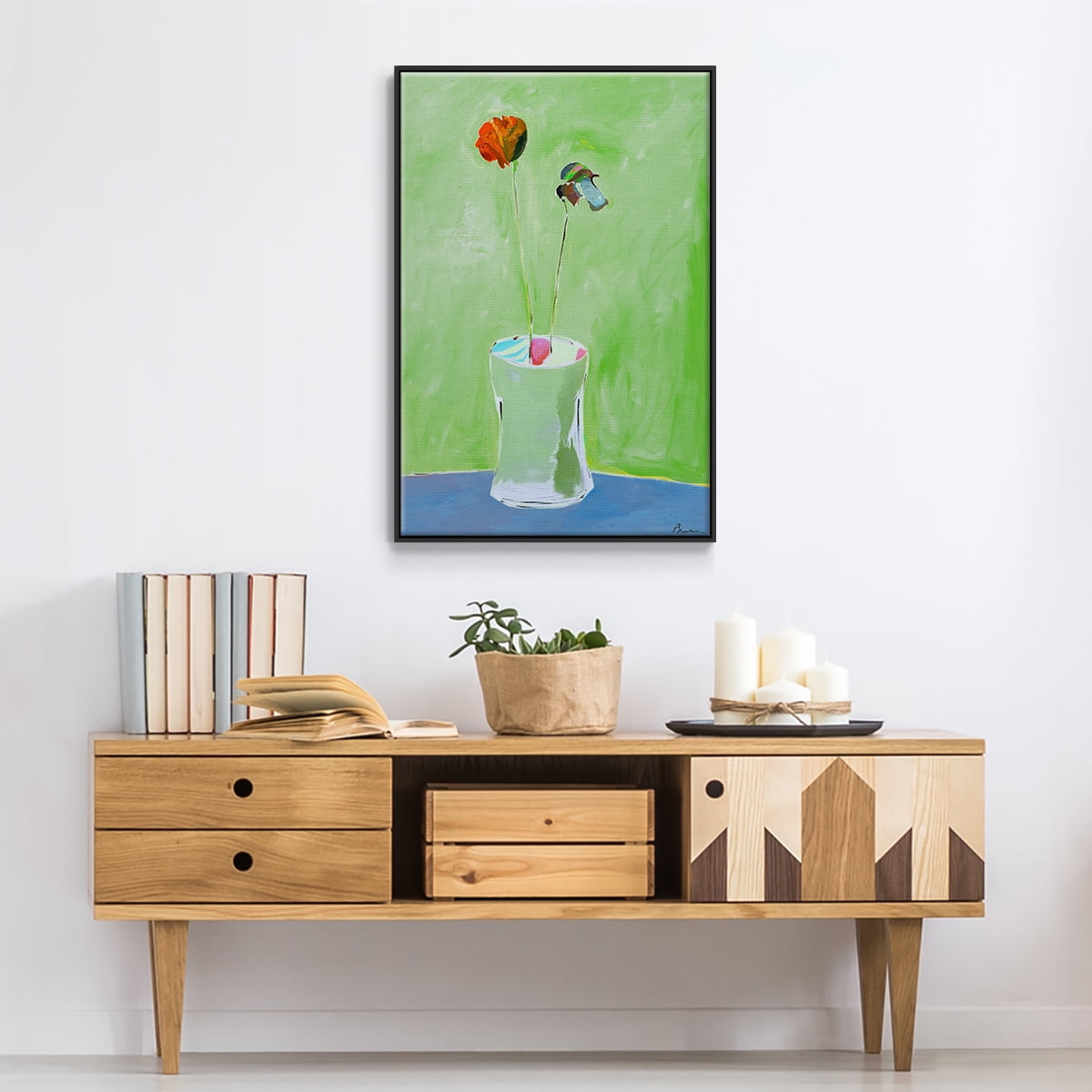 Green Day Framed Premium Gallery Wrapped Canvas - Ready to Hang