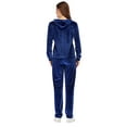 thumbnail image 2 of DODOING Velvet Sweatsuits Women Velvet Tracksuit Active Sweatsuit Zip Hoodie Sweat Set Loungewear Jogging Tracksuit Activewear Sport Set Clothes, 2 of 7