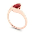 thumbnail image 2 of Solitaire Engagement Ring for Women - 2ct Simulated Ruby in 18K Rose Gold Promise Ring, 2 of 6