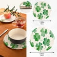 thumbnail image 3 of FREEAMG Four Leaf Clover Pot Holders Trivets Set 2 Pcs,Round 100% Cotton Braided Hot Pads for Hot Dishes Hot Pots and Pans/Kitchen Trivets, 3 of 7