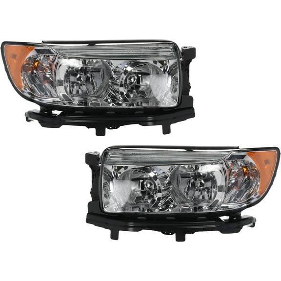 Garage-Pro Driver and Passenger Side Headlight for Subaru Forester 2006-2008 Halogen With bulb(s) For Models Without Sport Package Replaces# 84001SA471 84001SA461