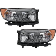 For 06-08 Forester w/o Sport Package Halogen Headlight Headlamp w/Bulb PAIR SET