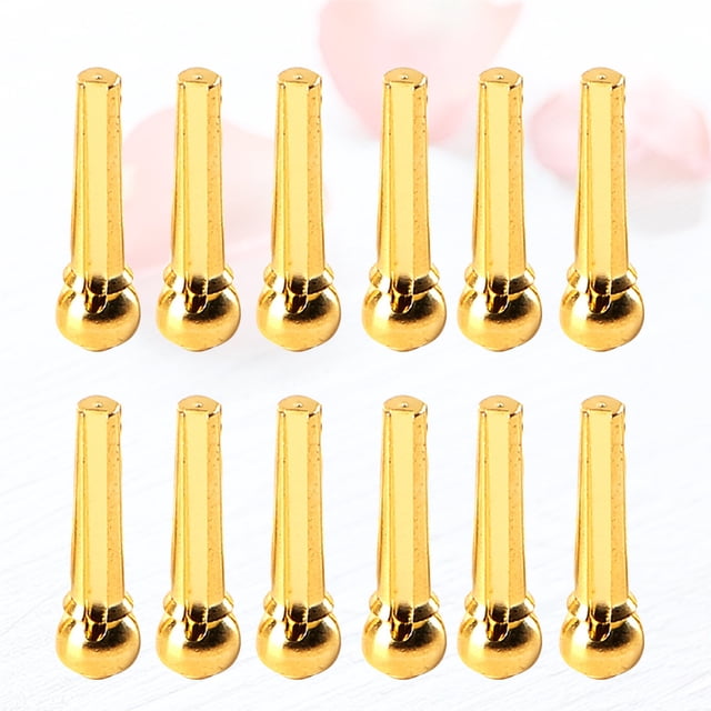 YSNOOWE 12Ud Pin De De Metal Dorado Para Guitarra Acústica Con Pureza Y Resistencia