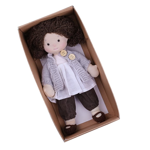 Waldorf Doll Plush Baby Doll,Soft Doll Cute Little Girl Plush Doll Girls,9.8inch