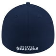 thumbnail image 4 of Men's New Era College Navy Seattle Seahawks Overlap Logo 39THIRTY Stretch Fit Hat, 4 of 5