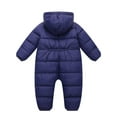 thumbnail image 4 of 0-12M Newborn Baby Girls Boys Warm Snowsuit Jumpsuit Down Coat Hooded Romper Padded Jumpsuit Infant Winter Puffer Outwear, 4 of 6