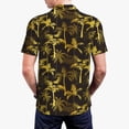 thumbnail image 2 of Polo Shirts for Men, palm tree yellow Cuteness Casual Mens Polo Shirts Short Sleeve Button Down Classic Mens Golf Polo Shirts, 2 of 7