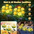 thumbnail image 2 of Qoosea Solar Lights Outdoor Waterproof, Yard Decorations Outdoor Solar Light up Flowers Solar Yard Lights, 2 pack Outdoor Solar Flowers Lights for Yard Garden Patio Home Decor, 2 of 8