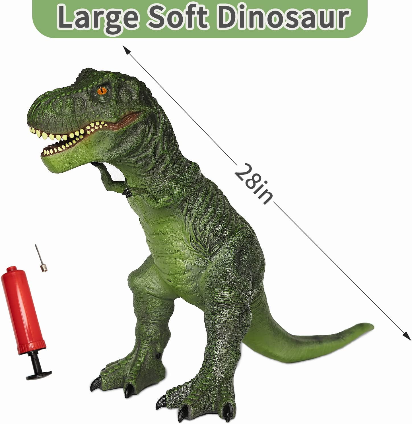 Gzsbaby Realistic 28" Dinosaur Toys for Boys Kids Action Figures, Green