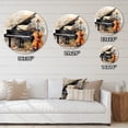 thumbnail image 4 of Designart "Music Melancholy harmonies Subdued" Music Oversized Wall Clock, 4 of 5