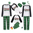 thumbnail image 1 of Pijamas familiares a juego de Navidad, conjuntos de pijamas verdes de Santa Hustle, en julio, 1 of 3