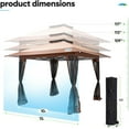 thumbnail image 7 of Quictent 13x13 ft Khaki Brown Pop-up Outdoor Canopies, Mesh Sidewalls, 7 of 7
