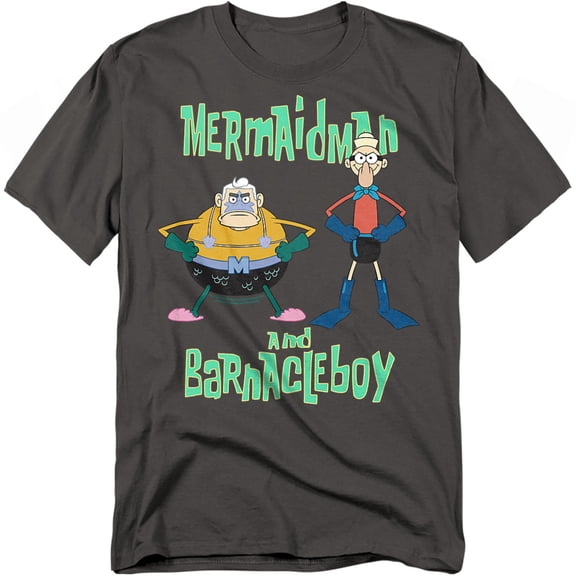 Spongebob T-Shirt Mermaid Man And Barnacle Boy Unisex Graphic Tee for Men & Women