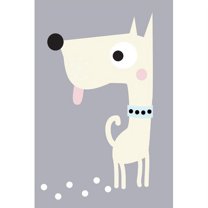 Marmont Hill "Yellow Puppy" by Katarina Snygg Painting Print on Wrapped Canvas