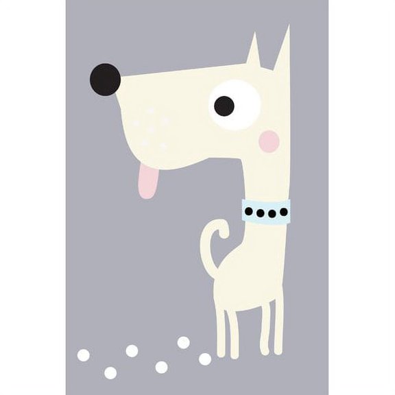 Marmont Hill "Yellow Puppy" by Katarina Snygg Painting Print on Wrapped Canvas