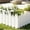 White, variant on Upgraded Green 5 Pack Plastic Garden Fence, Flexible Lawn Border Edging, Decorative Barrier for Flower Bed Plant Yard Landscape Arrangement