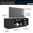 thumbnail image 3 of Techni Mobili Contemporary TV Stand for TV’s up to 70” with Patterned Storage Cabinet and Open Shelving RTA-945TV-BK, 3 of 11