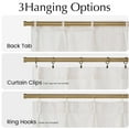 thumbnail image 3 of NICETOWN Kitchen Curtains 36 Inches Long, Pinch Pleated Linen Curtains Farmhouse Light Filtering Short Curtains for Cafe Bar Bedroom Window, White, 26"x36", 2 Panels, 3 of 7