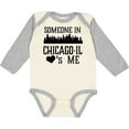 thumbnail image 3 of Inktastic Chicago Illinois Someone Loves Me Skyline Boys or Girls Long Sleeve Baby Bodysuit, 3 of 5