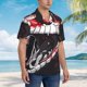 thumbnail image 3 of Balery Fierce Red Viper Graphic Art Camisas hawaianas de manga corta para hombre, camisas playeras de corte holgado, camisas de vacaciones con botones,XX-Large, 3 of 7