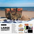thumbnail image 5 of Daiia 1860s Style American Cowboy Beach Travel Bag - Water-Resistant Beach Bag, Lightweight Tote with 7 Pockets for Women and Men - Gym,Pool,Camping,Reusable Grocery Bag, 5 of 7