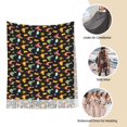 thumbnail image 6 of Cauagu Flowe Rooster Print Women Wrap Shawl tassels Scarves Retro Scarf 77.6"X28.3", 6 of 8