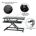 thumbnail image 4 of Emma + Oliver 32" Height Adjustable Sit to Stand Desk Riser with Keyboard Tray and Phone Slot, 4 of 15