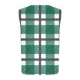 thumbnail image 2 of ZUKMRJPC Women's Flannel Vest Fall Fashion V Neck Color Block Sleeveless Shirt Jacket Casual Button Down Outerwear Vests with Pockets, 2 of 5