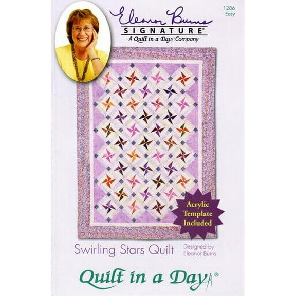 Quilt in a Day Eleanor Burns Patterns Swirling Stars Quilt