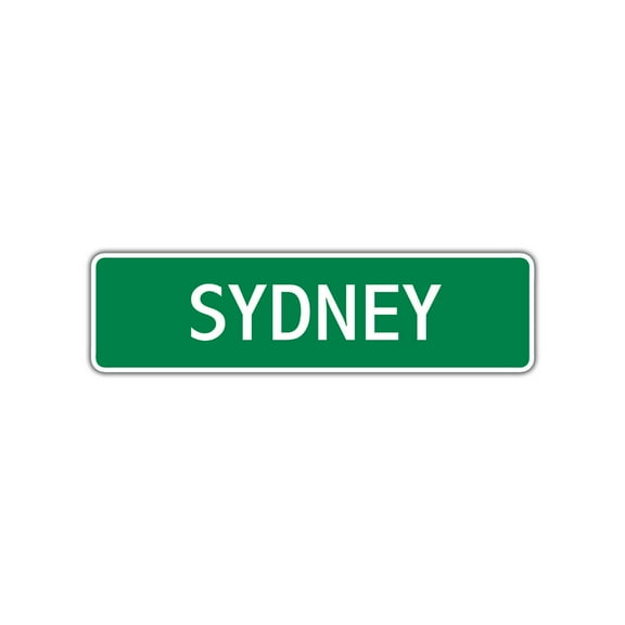 Sydney Girls Children Name Letter Indoor Outdoor Unique Printed Label Wall Plaque Decoration Aluminum Metal Sign 4"x13.5"