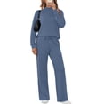 thumbnail image 2 of EASYBRA Womens Two Piece Mock Neck Matching Set Lightweight Loungewear Wide Leg Travel Outfit Fall Fashion 2026 S 2XL, 2 of 6