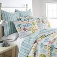 Homthreads Beach Days Quilt Set King Quilt (106x92in.) + Two King