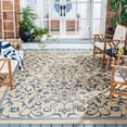 thumbnail image 2 of Safavieh Courtyard Nanda Botanical Indoor/Outdoor Area Rug, Natural/Blue, 9' x 12', 2 of 10