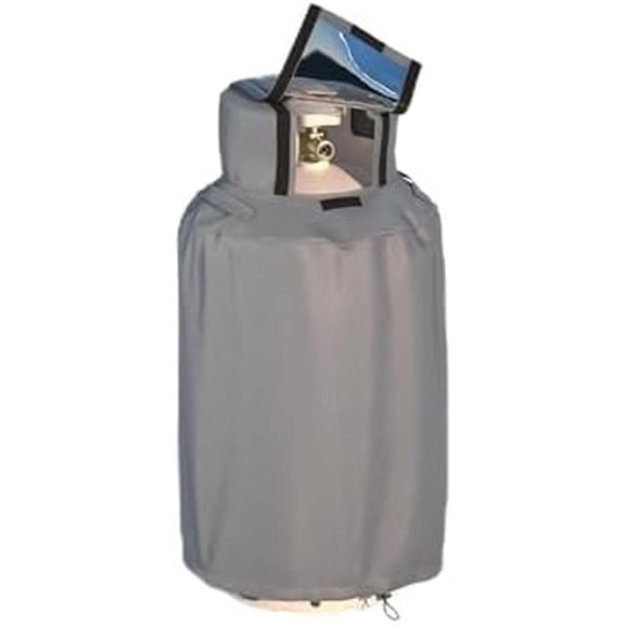 30 lb Propane Tank Cover, With 600D Waterproof, Dustproof, and Greaseproof Oxford Cloth, Top Opening for Easy Valve Opening and Closing, For 30 lb Propane Tank, Gray$$Garden & Patio