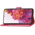 thumbnail image 5 of Galaxy S20 FE 5G Case, S20 FE Case, Allytech Premium PU Leather Floral Embossed Hand Wrist Wireless Charging Magnetic Clasp Book Style Cards Holder Wallet Case for Samsung Galaxy S20 FE, Rose, 5 of 12
