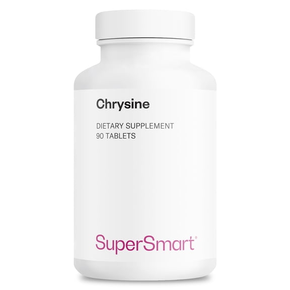 SuperSmart Chrysin Supplement 1500mg per Day (High Strength) - Passion Flower Extract - 5,7 Dihydroxyflavone - Natural Sweet Taste | Non-GMO & Gluten Free - 90 Tablets